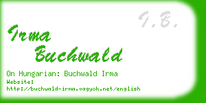 irma buchwald business card